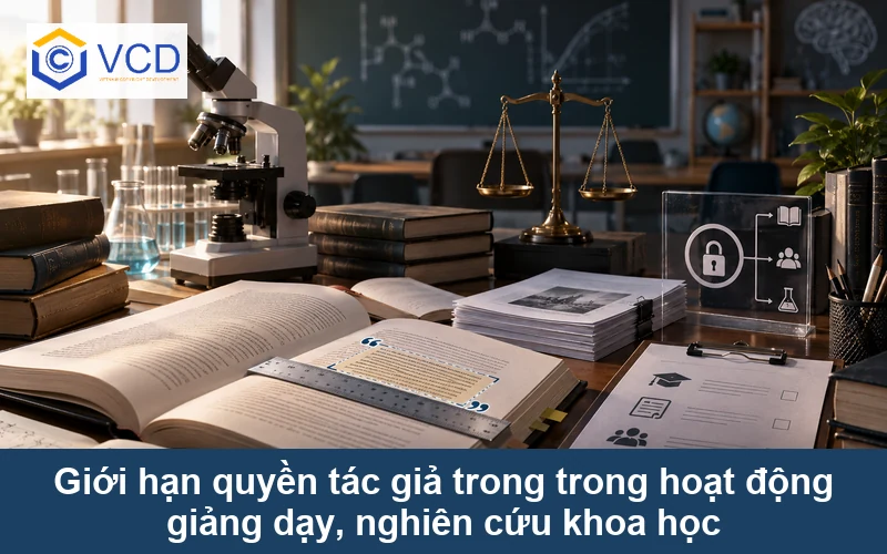 Giới hạn quyền tác giả trong trong hoạt động giảng dạy, nghiên cứu khoa học