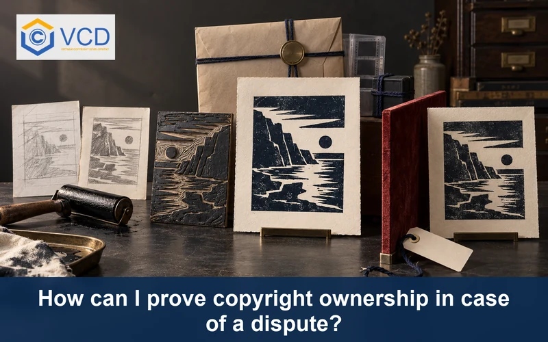 Original linocut supported by sketches, carved block, source negatives and sealed archive beside a disputed copy