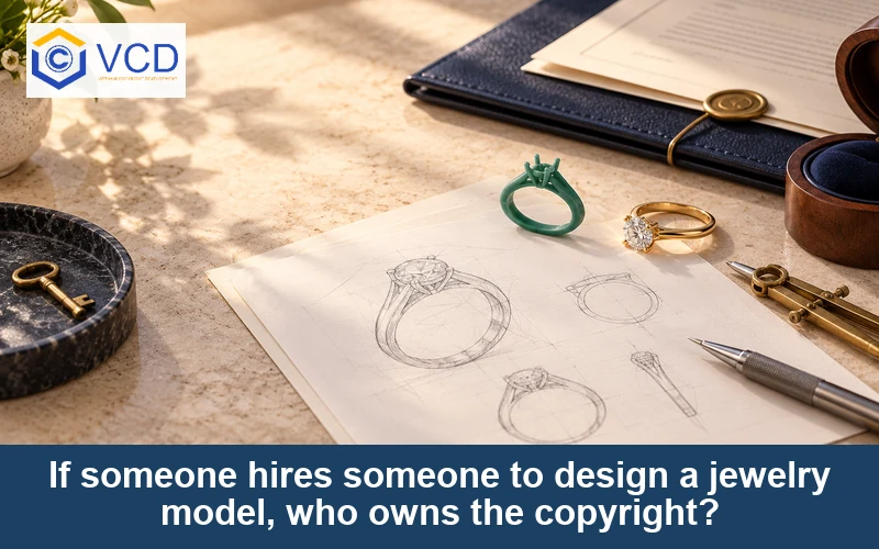 If someone hires someone to design a jewelry model, who owns the copyright?