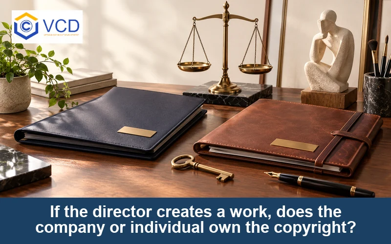 If the director creates a work, does the company or individual own the copyright?