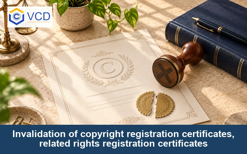 Invalidation of copyright registration certificates, related rights registration certificates