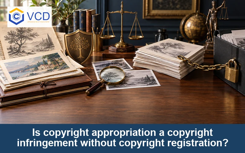 Is copyright appropriation a copyright infringement without copyright registration?
