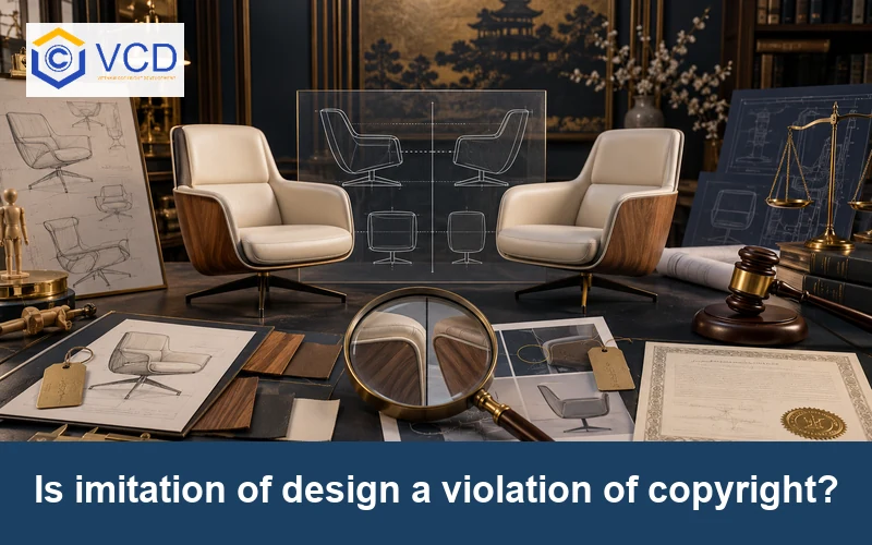 Is imitation of design a violation of copyright?