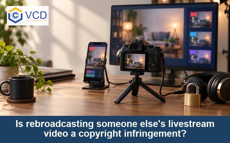 Is rebroadcasting someone else's livestream video a copyright infringement?