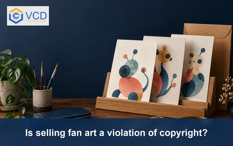 Original abstract character prints displayed for sale with blank price tags and coins
