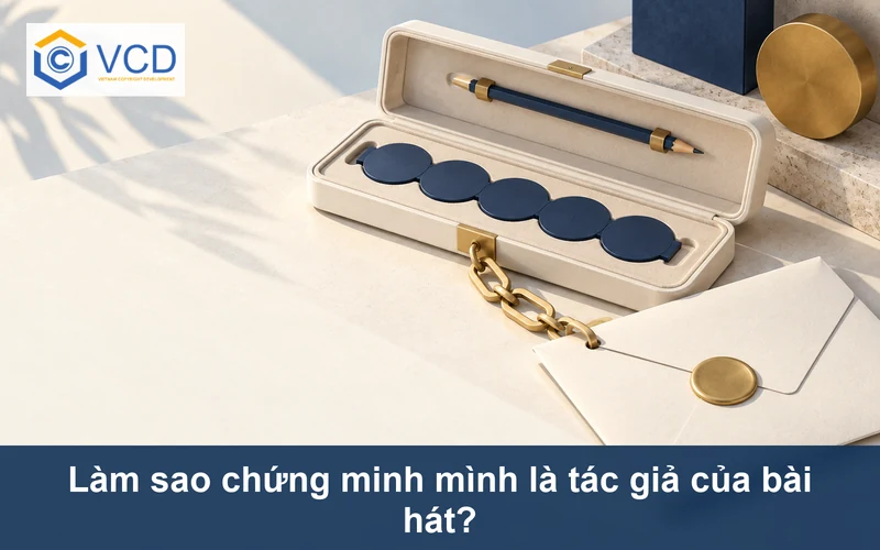 Hộp lưu mẫu nhạc và chuỗi lưu giữ chứng minh tác giả bài hát