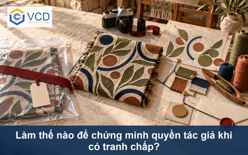 Mẫu dệt gốc nối với bản phác, mẫu thử, vật liệu, âm bản và hồ sơ niêm phong cạnh bản sao tranh chấp