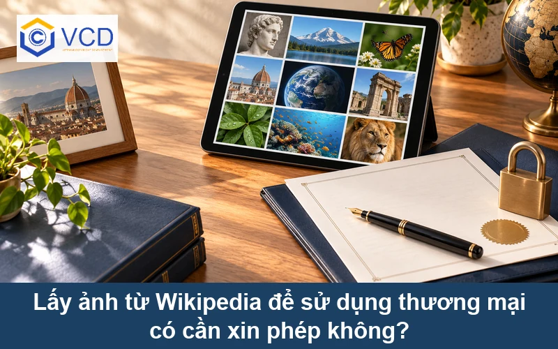 Lấy ảnh từ Wikipedia để sử dụng thương mại có cần xin phép không?