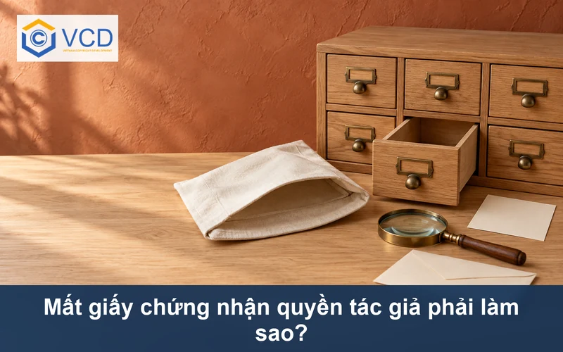 Tủ thẻ lưu trữ có ngăn trống, túi hồ sơ vải, kính lúp và phong bì thay thế