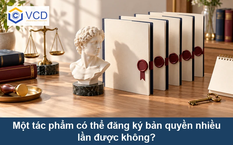 Một tác phẩm có thể đăng ký bản quyền nhiều lần được không?