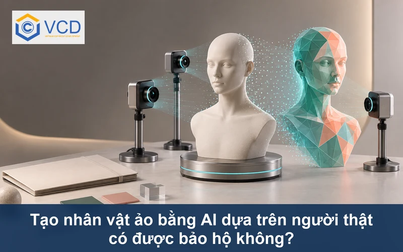 Tượng mẫu khuôn mặt vô danh được quét thành nhân vật ảo hình học