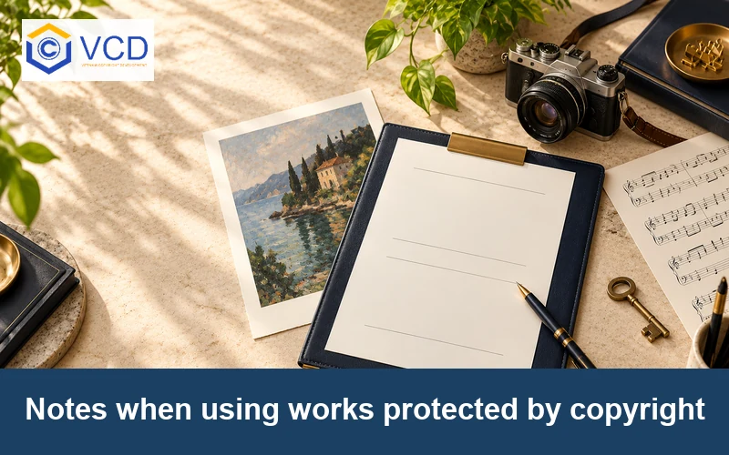 Notes when using works protected by copyright