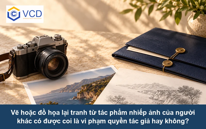 Vẽ hoặc đồ họa lại tranh từ tác phẩm nhiếp ảnh của người khác có được coi là vi phạm quyền tác giả hay không?