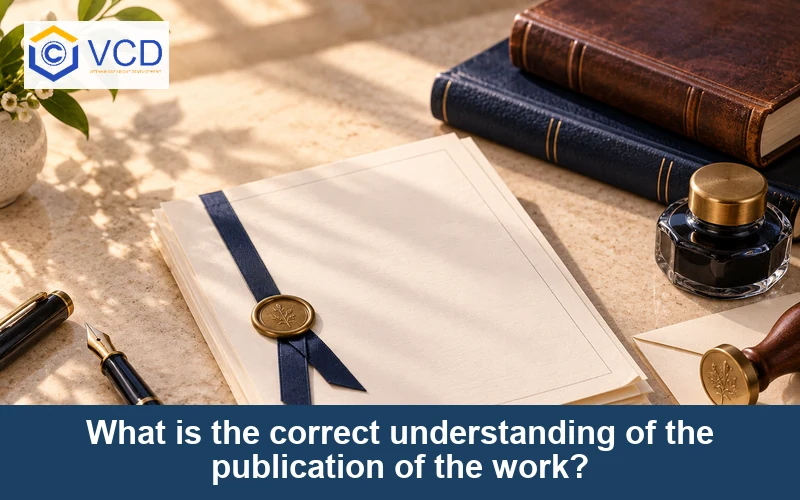 What is the correct understanding of the publication of the work?