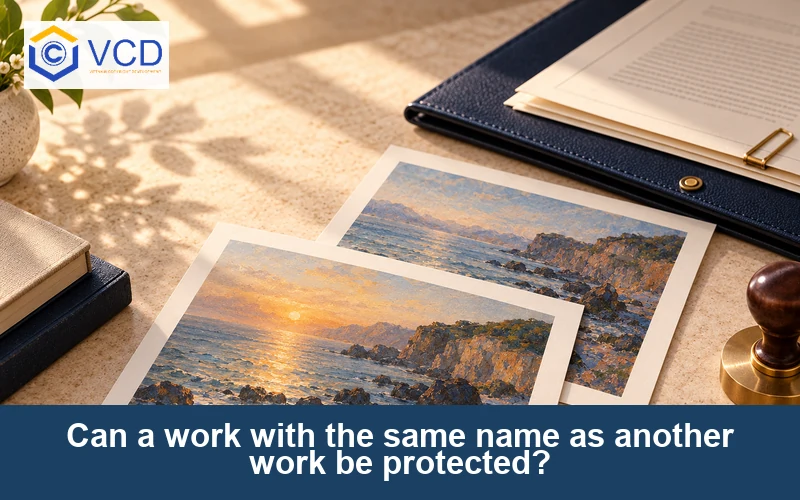 Can a work with the same name as another work be protected?