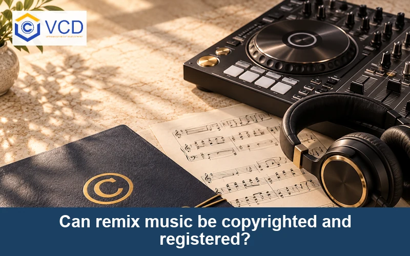 Can remix music be copyrighted and registered?