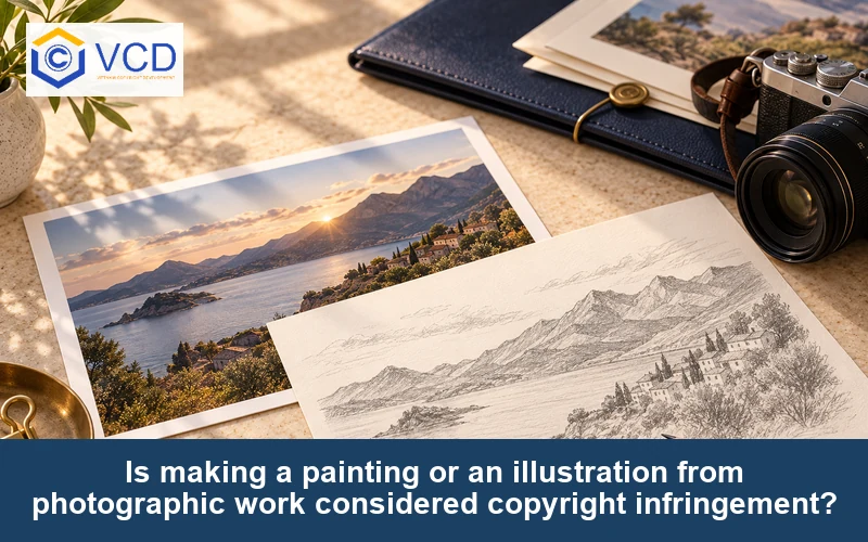 Is making a painting or an illustration from photographic work considered copyright infringement?