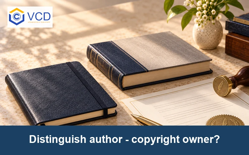 Distinguish author - copyright owner?