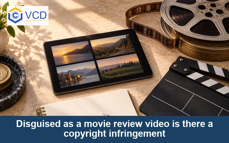 Disguised as a movie review video is there a copyright infringement