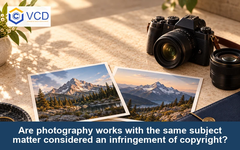 Are photography works with the same subject matter considered an infringement of copyright?
