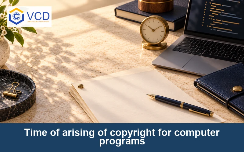 Time of arising of copyright for computer programs
