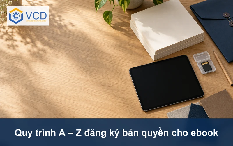 Máy tính bảng màn hình trống, bản in trắng và bìa hồ sơ ebook màu navy
