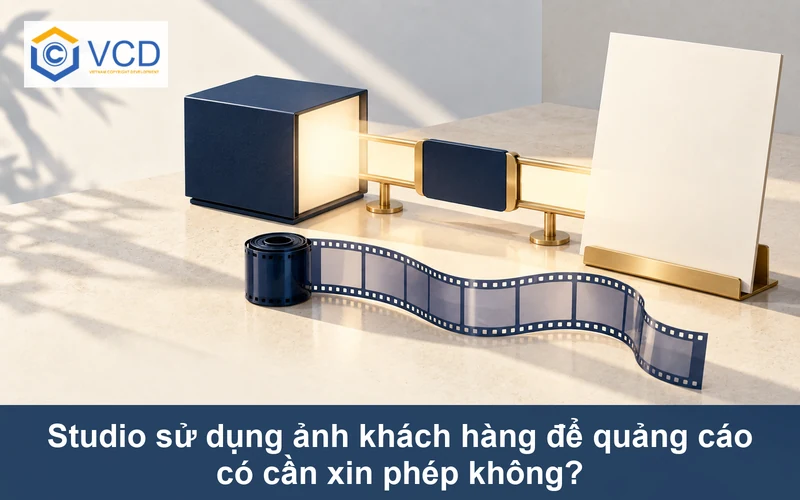 Hộp đèn studio nối với poster quảng cáo qua khóa trượt cho phép và cuộn âm bản trống