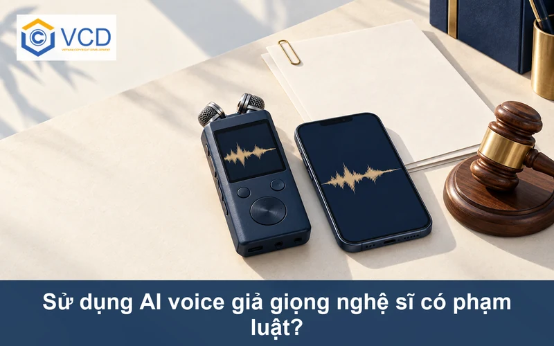 Máy ghi âm và điện thoại cùng dạng sóng minh họa giả giọng AI