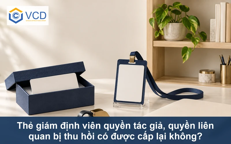 Thẻ giám định viên cũ trong hộp lưu trữ và thẻ trống mới trên giá đỡ