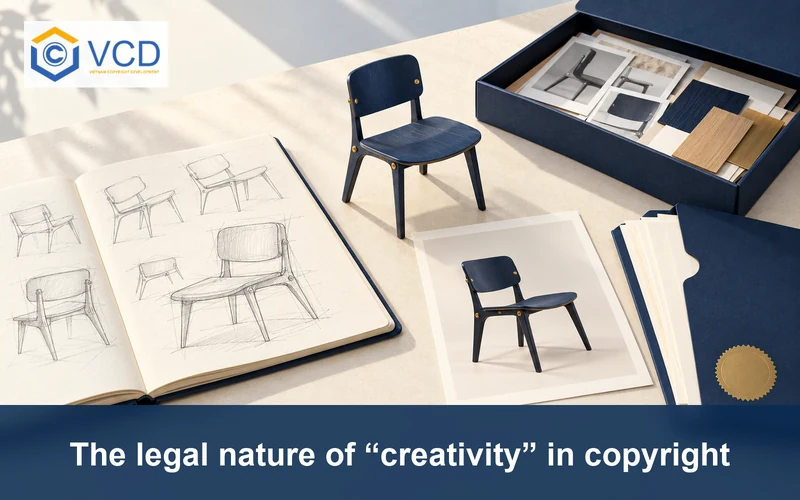 Chair design sketches, handcrafted prototype, finished photograph, creative-process archive and copyright file