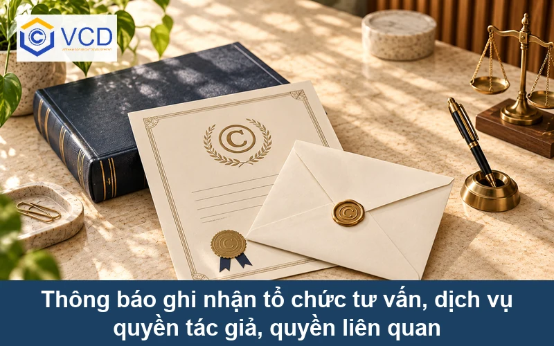 Thông báo ghi nhận tổ chức tư vấn, dịch vụ quyền tác giả, quyền liên quan