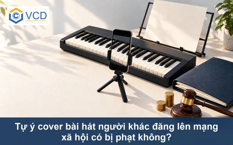 Điện thoại quay keyboard cover cạnh hồ sơ, búa tòa và tiền phạt