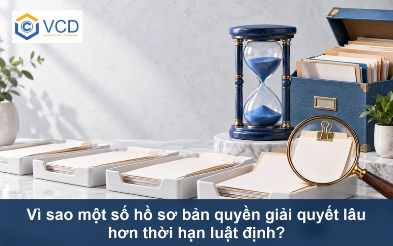 Đồng hồ cát bên hàng khay hồ sơ và tập tài liệu đang được xem xét