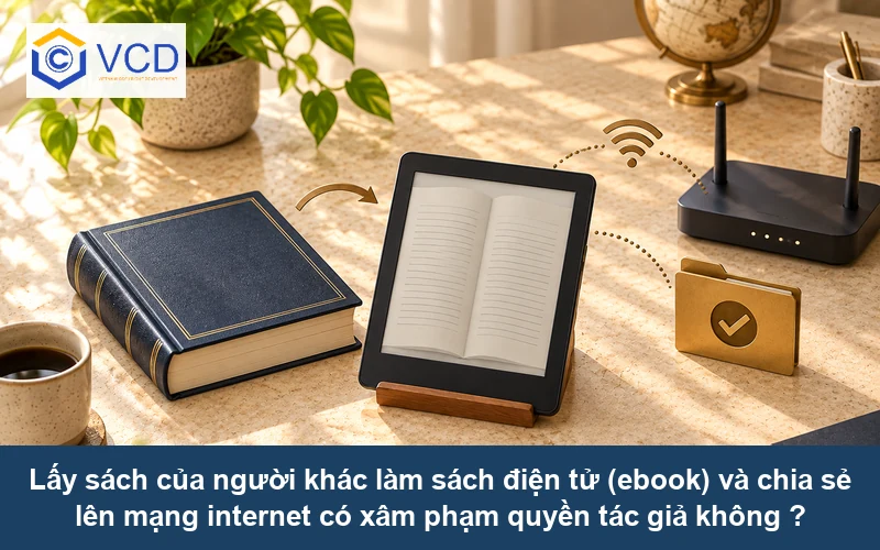 Lấy sách của người khác làm sách điện tử (ebook) và chia sẻ lên mạng internet có xâm phạm quyền tác giả không ?