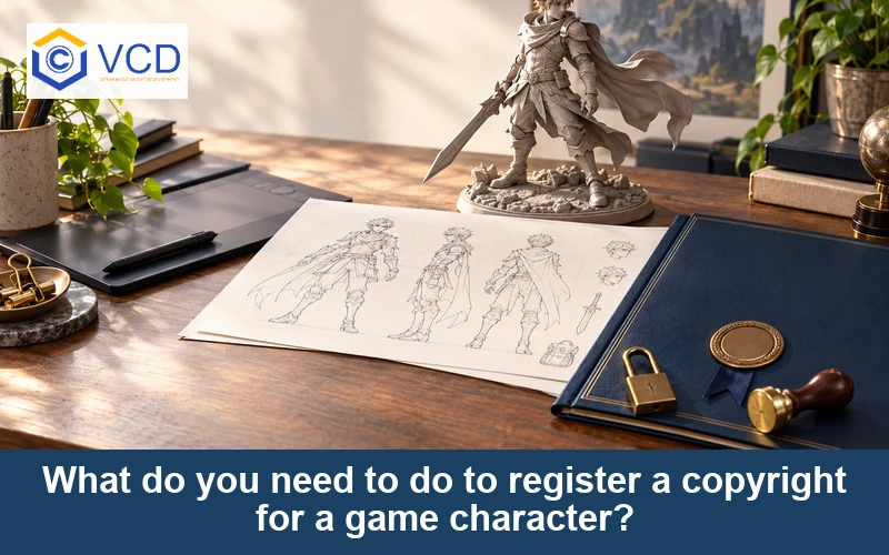 What do you need to do to register a copyright for a game character?