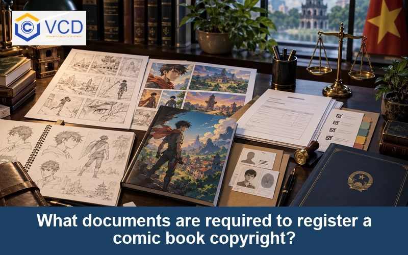 What documents are required to register a comic book copyright?