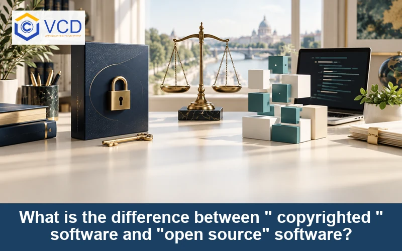 What is the difference between copyrighted software and open source software?
