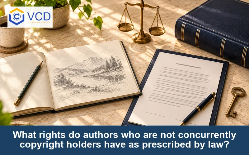 What rights do authors who are not concurrently copyright holders have as prescribed by law?
