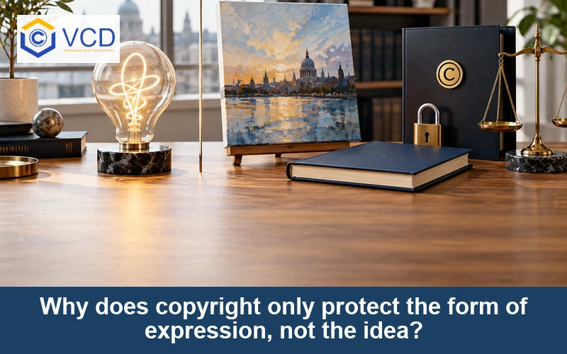 Why does copyright only protect the form of expression, not the idea?