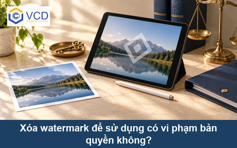 Xóa watermark để sử dụng có vi phạm bản quyền không?